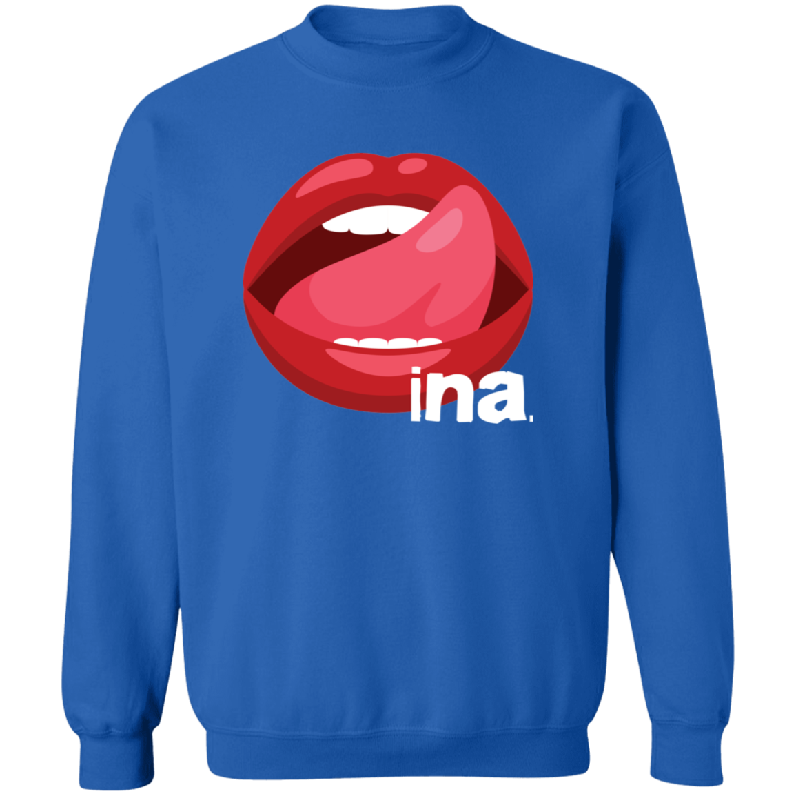 Tongue Ina Unisex Crewneck Pullover Sweatshirt