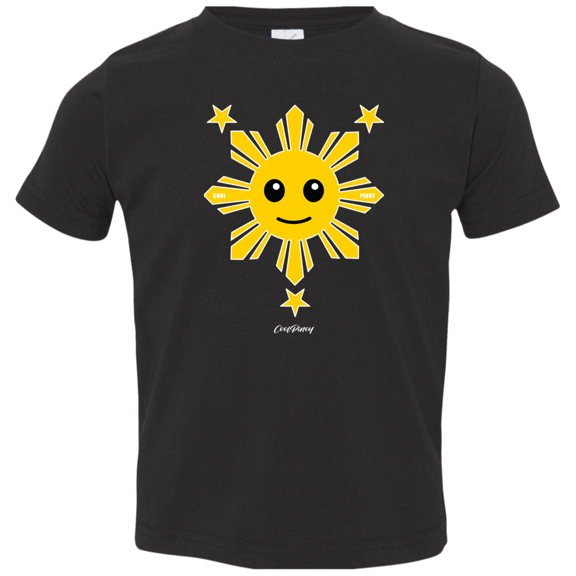 Kids Yellow Sun and Stars Toddler Jersey T-Shirt