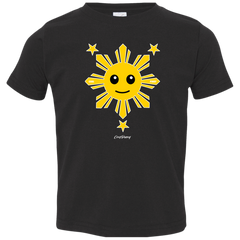 Kids Yellow Sun and Stars Toddler Jersey T-Shirt