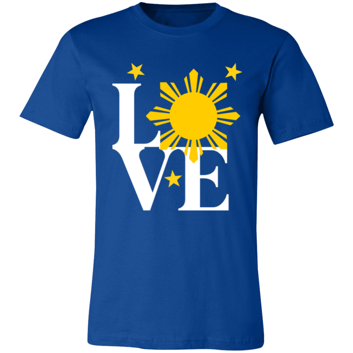 Love with Yellow Sun and Stars Unisex Jersey T-Shirt