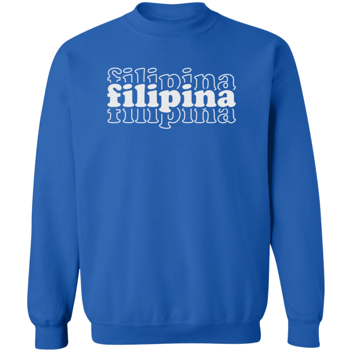 Filipina Triple Unisex Crewneck Pullover Sweatshirt