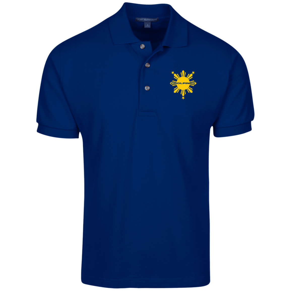 CoolPinoy Logo Mid Yellow Cotton Knit Polo