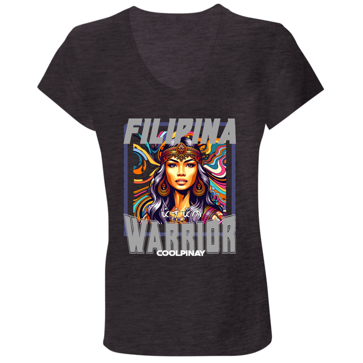 Filipina Warrior Beauty Ladies' Jersey V-Neck T-Shirt