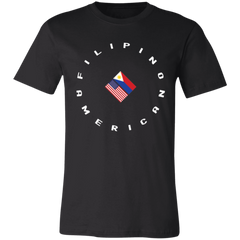 Filpino American in Circle Flags Unisex Jersey T-Shirt