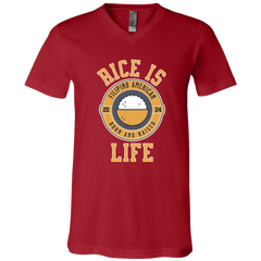 RIce is Life Unisex Jersey V-Neck T-Shirt