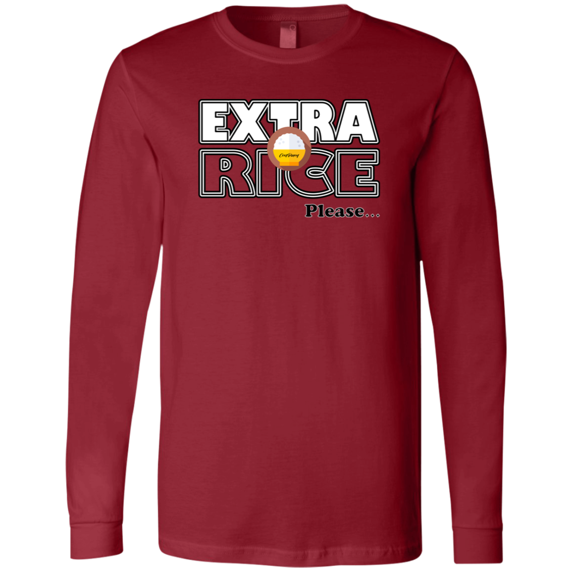 Extra Rice Please Mens Jersey Long Sleeve T-Shirt