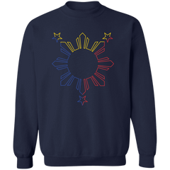 Sun and Stars Outline Unisex Crewneck Pullover Sweatshirt