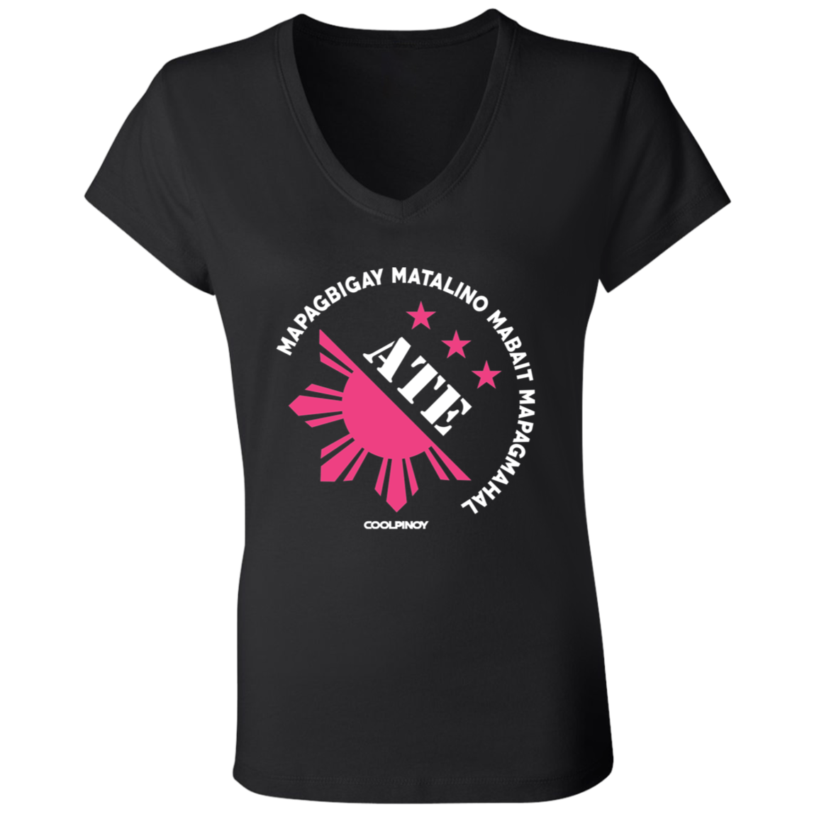 Matalino Mapagmahal Ate Ladies Jersey V-Neck T-Shirt