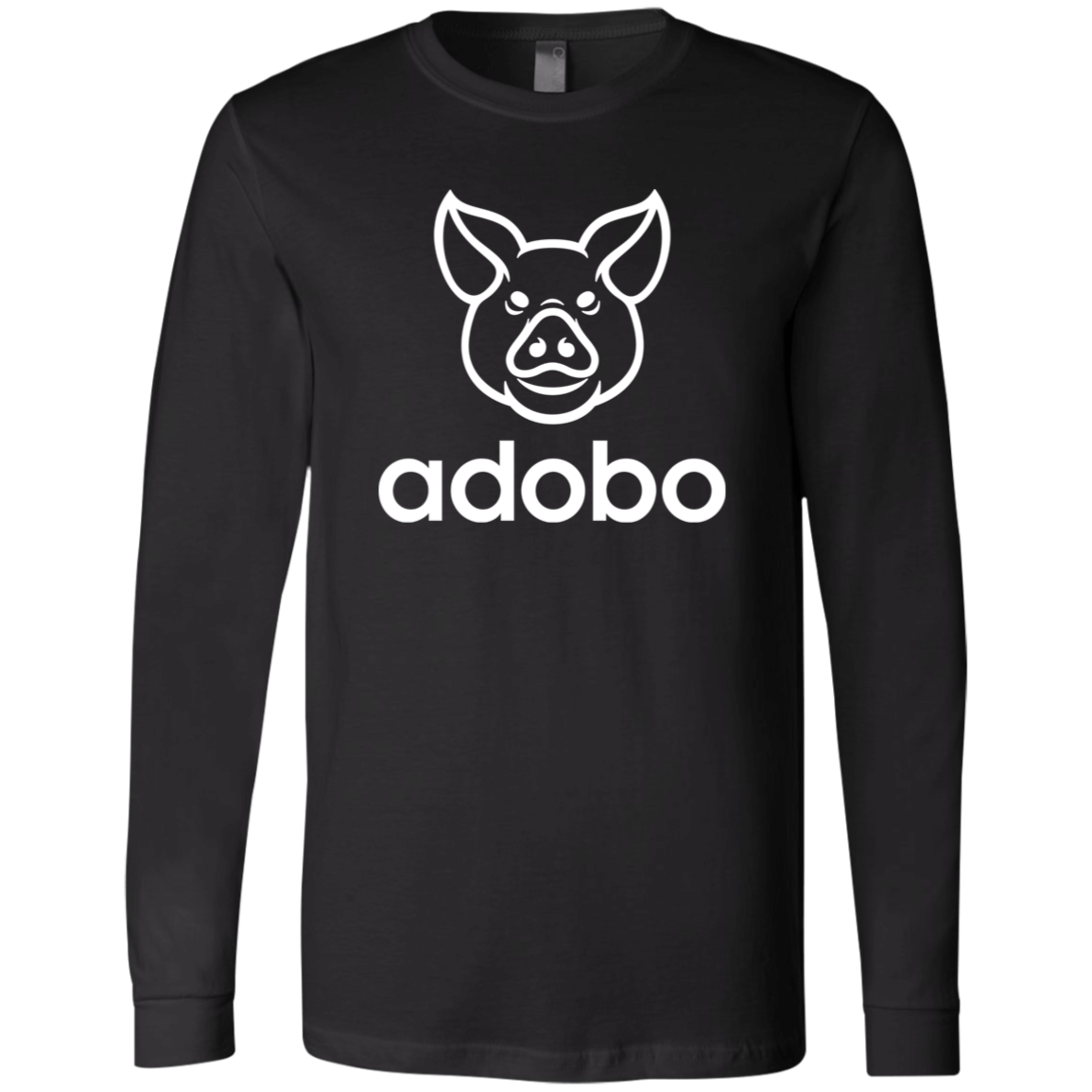 Adobo Pig Head Mens Jersey Long Sleeve T-Shirt