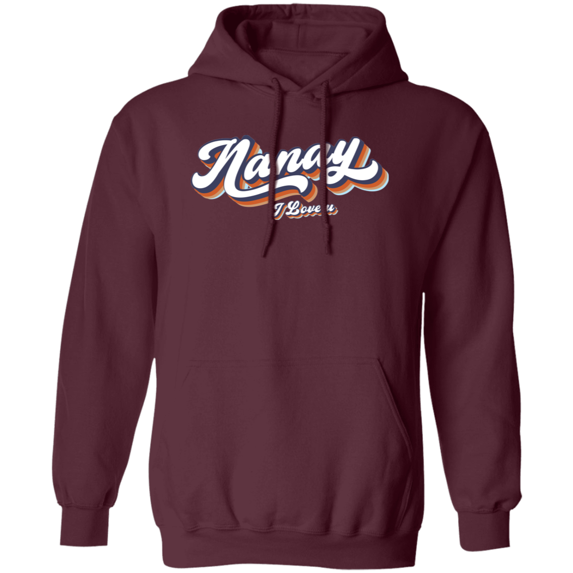 Nanay I Love U Unisex Pullover Hoodie