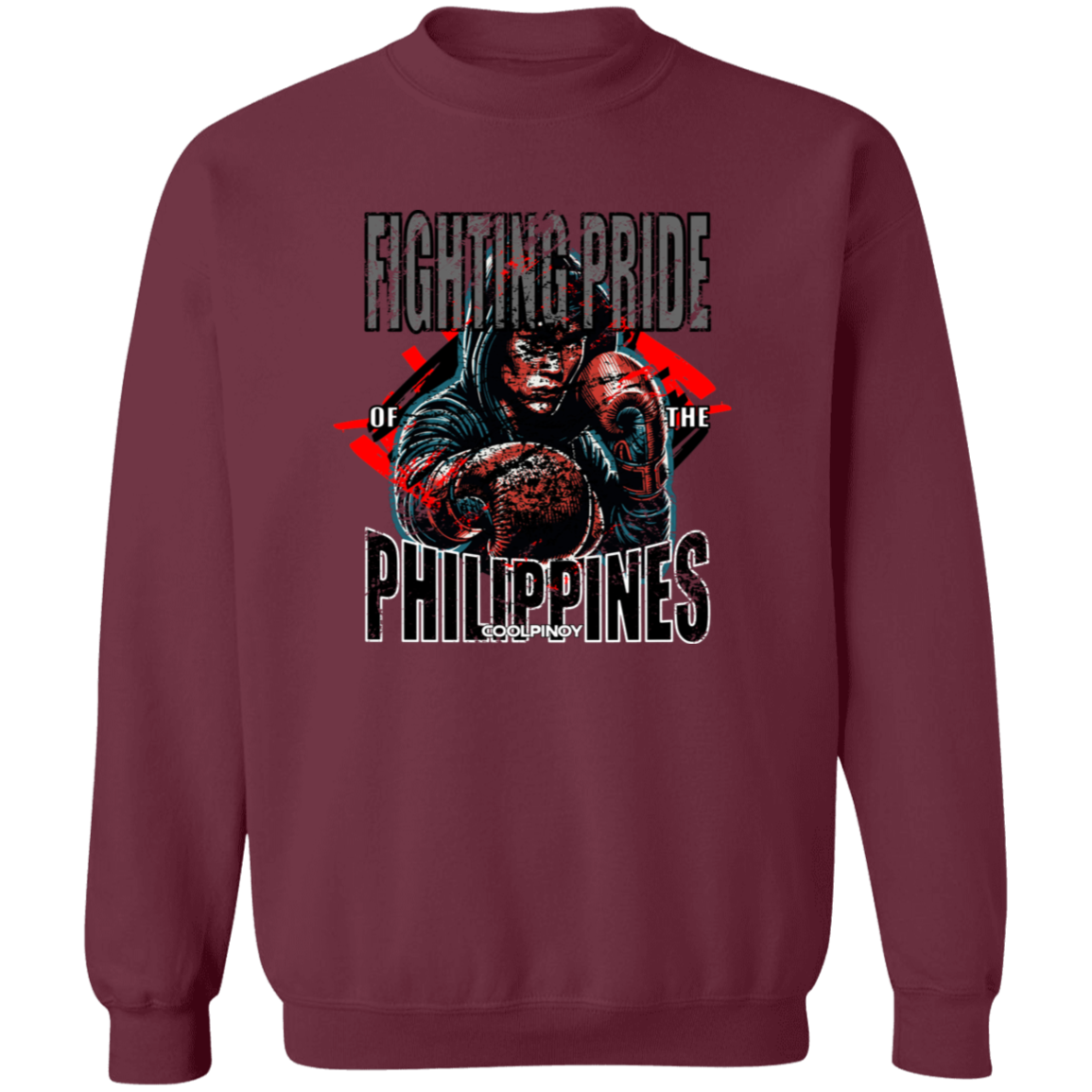 Fighting Pride Of The Philippines Boxing Unisex Crewneck Pullover Sweatshirt