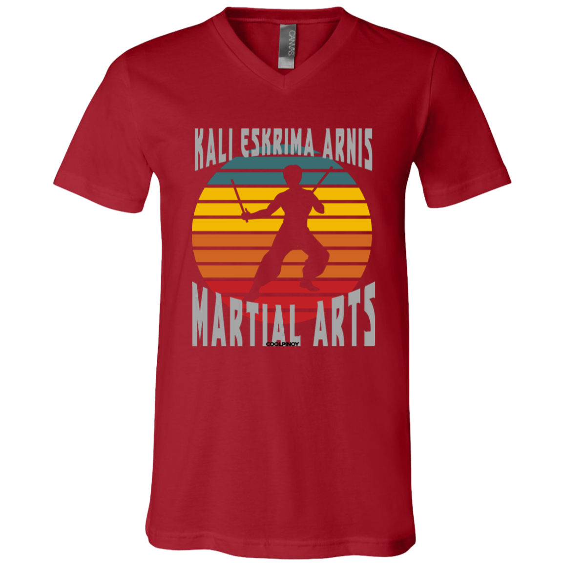Kali Eskrima Arnis Martial Arts BL Unisex Jersey V-Neck T-Shirt