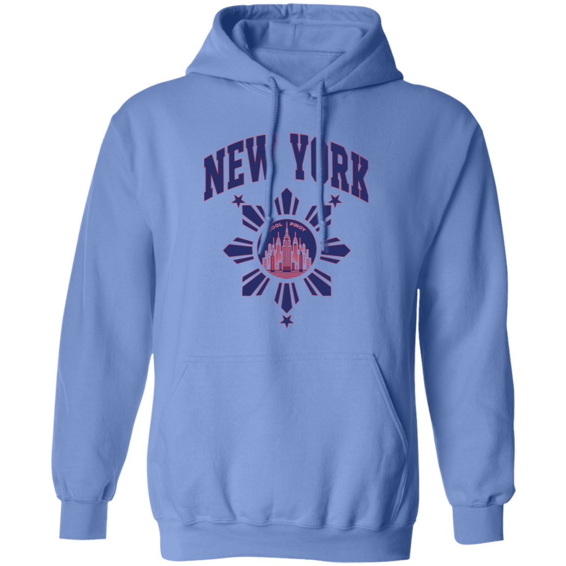 New York with Sun and Stars Unisex Pullover Hoodie