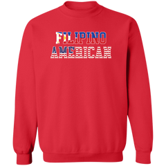 Filipino American Flags Unisex Crewneck Pullover Sweatshirt