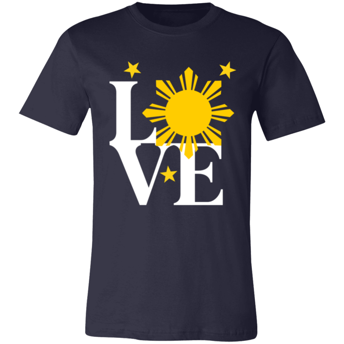 Love with Yellow Sun and Stars Unisex Jersey T-Shirt