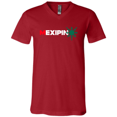 Mexipino with Sun Unisex Jersey V-Neck T-Shirt