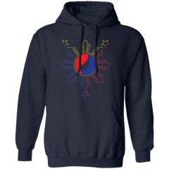 Pinay Silhouette in Philippine Sun Tricolorpng Unisex Pullover Hoodie