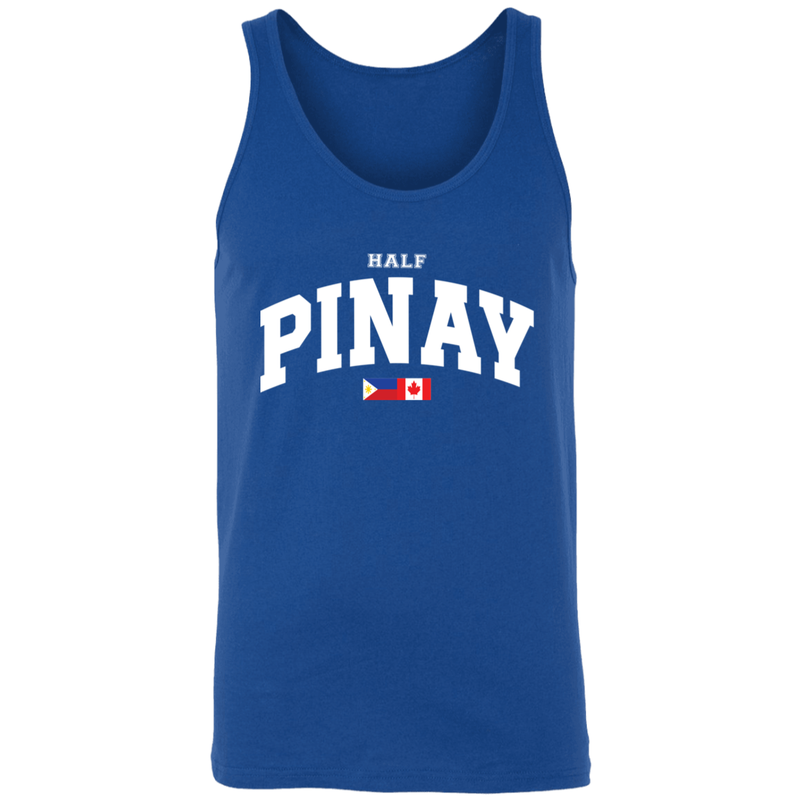 Half Pinay FILCAN Flag Unisex Cotton Tank Top