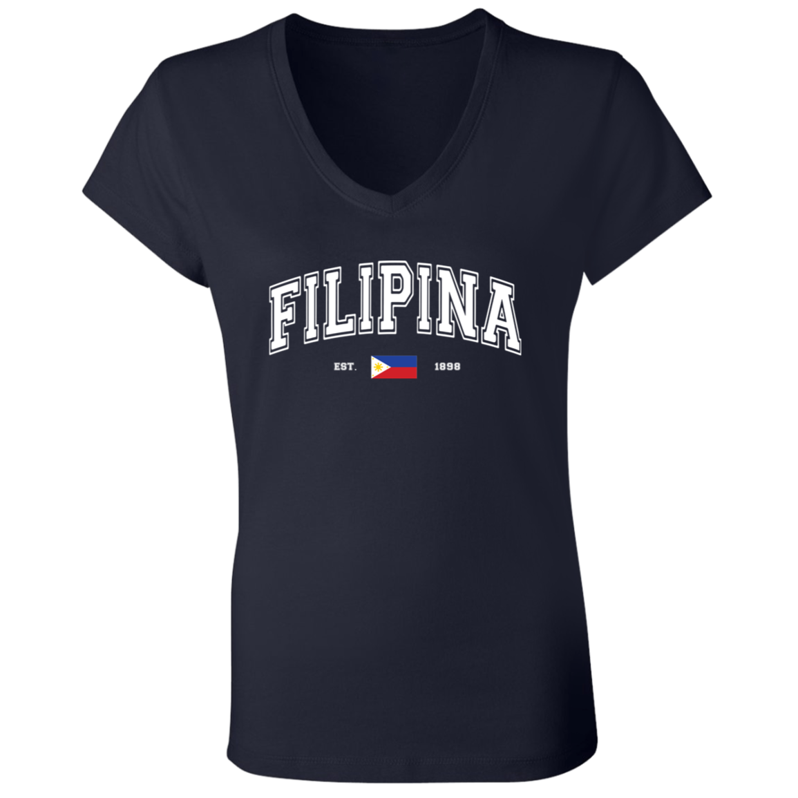 Filipina Est 1898 Ladies' Jersey V-Neck T-Shirt