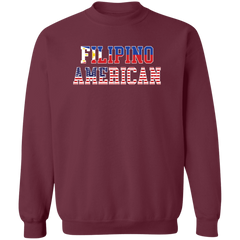 Filipino American Flags Unisex Crewneck Pullover Sweatshirt