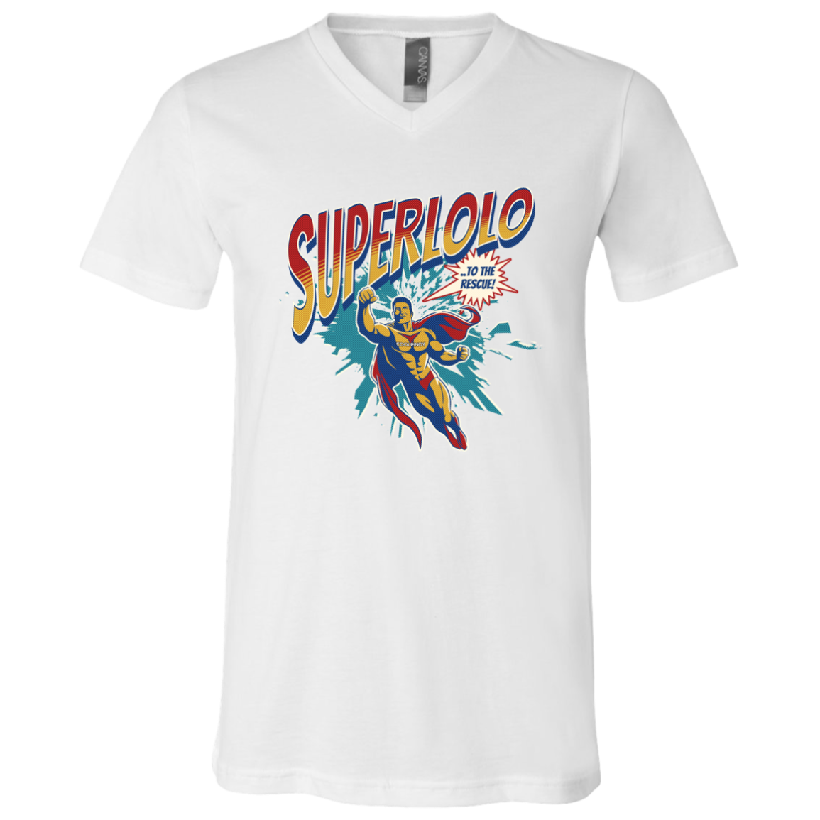 Super Lolo To The Rescue Unisex Jersey V-Neck T-Shirt