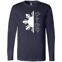 Filipino in Baybayin Script Half Sun Mens Jersey Long Sleeve T-Shirt