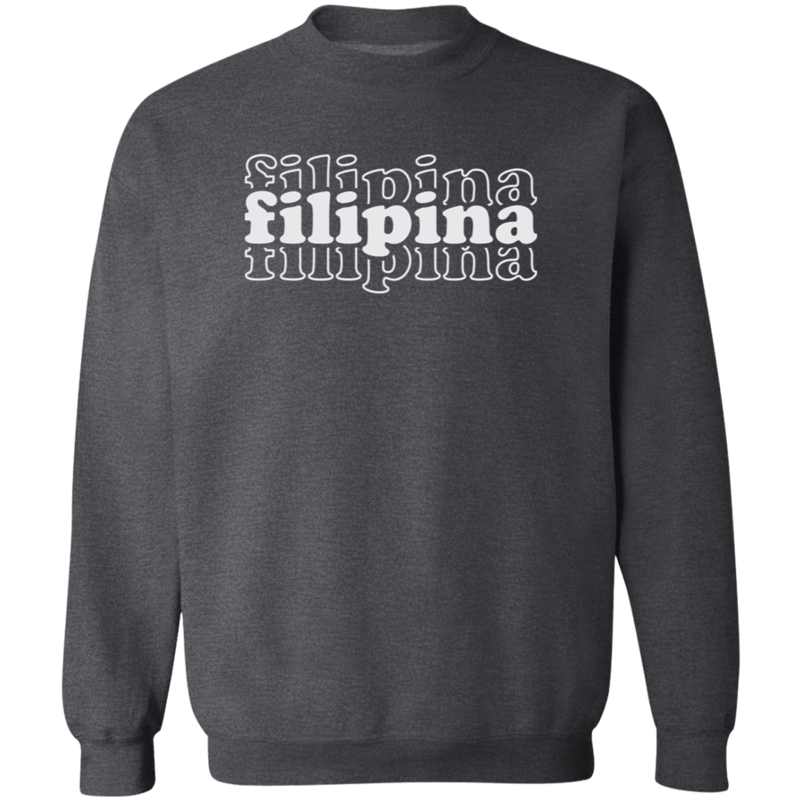 Filipina Triple Unisex Crewneck Pullover Sweatshirt