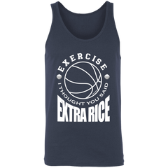 Exercise I Thought You Said Extra Rice Basketball Unisex Cotton Tank Top