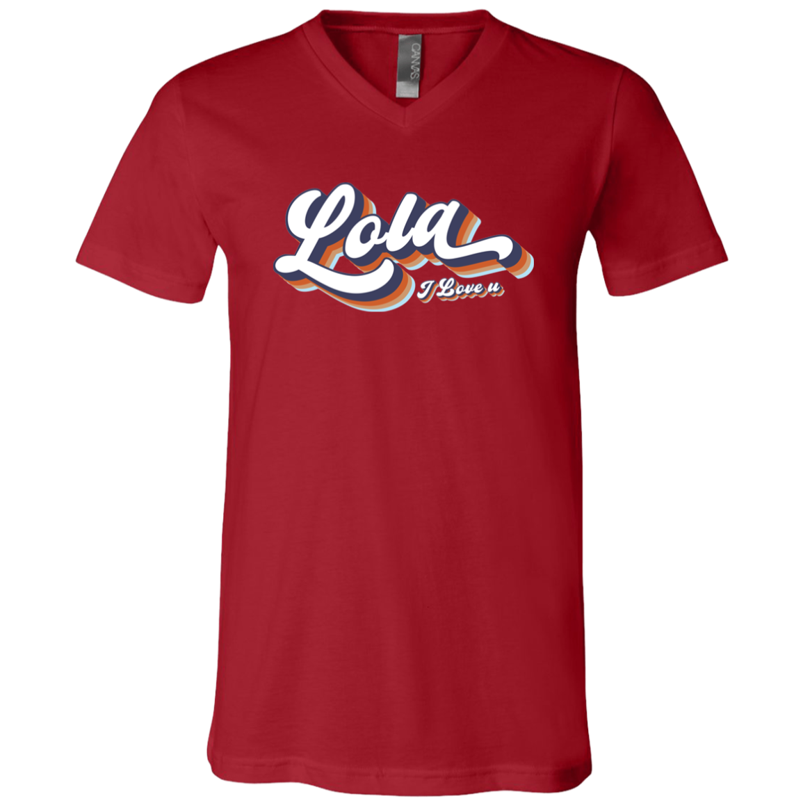 Lola I Love U Unisex Jersey V-Neck T-Shirt