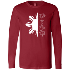 Filipino in Baybayin Script Half Sun Mens Jersey Long Sleeve T-Shirt