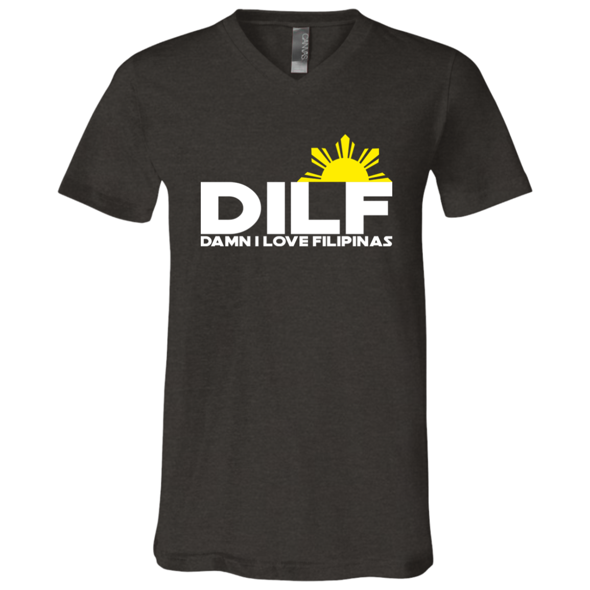 DILF Damn I Love Filipinas Unisex Jersey V-Neck T-Shirt