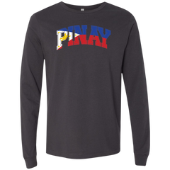 Pinay with Flag Embedded Unisex Jersey Long Sleeve T-Shirt