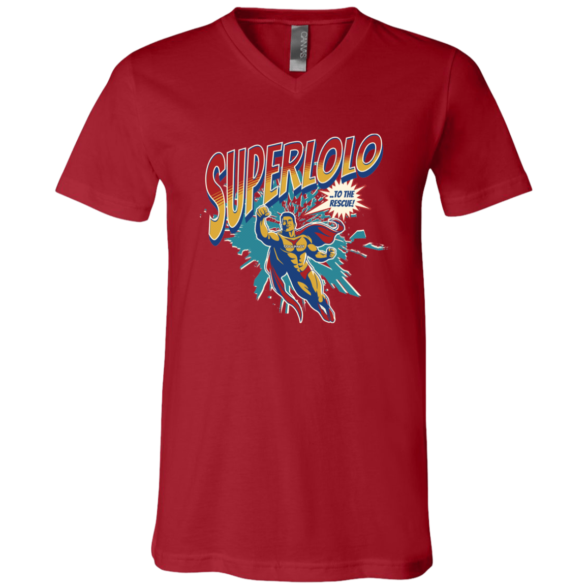 Super Lolo To The Rescue Unisex Jersey V-Neck T-Shirt