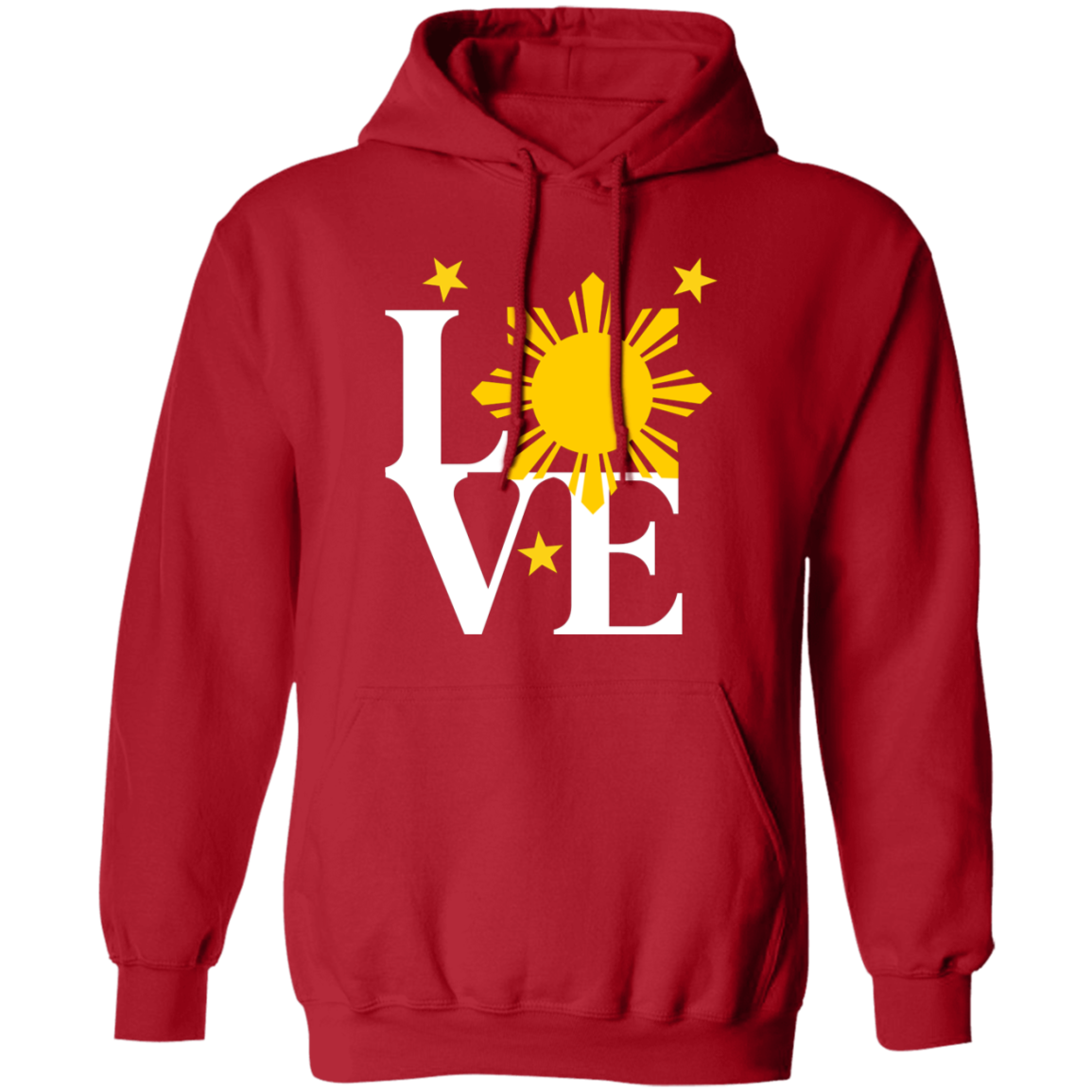 Love with Yellow Sun and Stars Unisex Pullover Hoodie