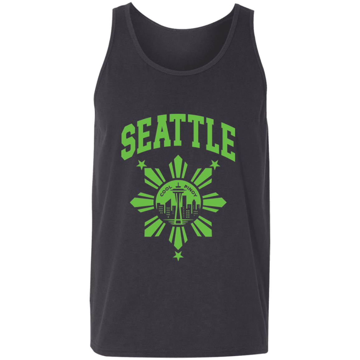 Seattle with Sun and Stars Unisex Cotton Tank Top