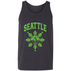 Seattle with Sun and Stars Unisex Cotton Tank Top