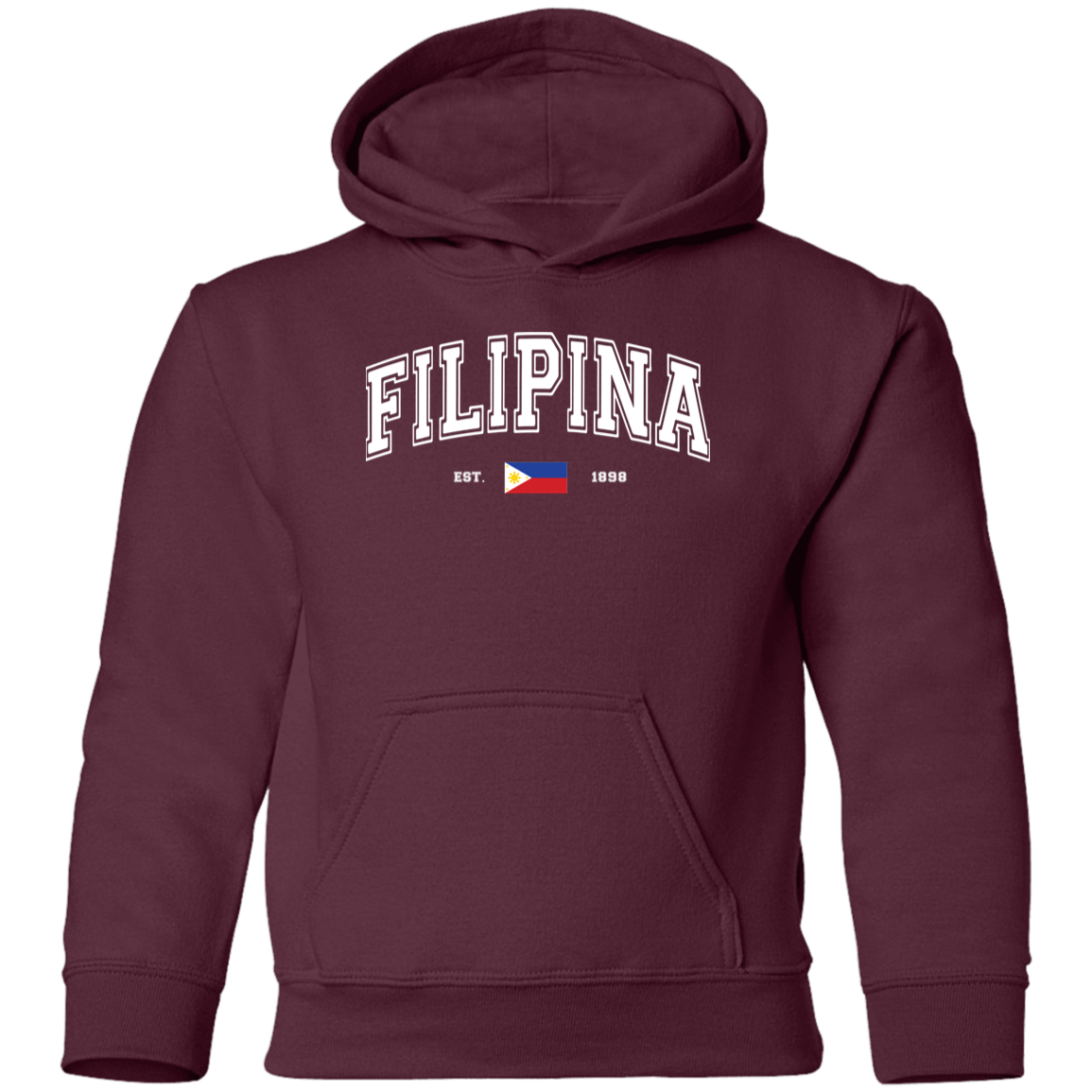 Filipina Est 1898 Youth Pullover Hoodie