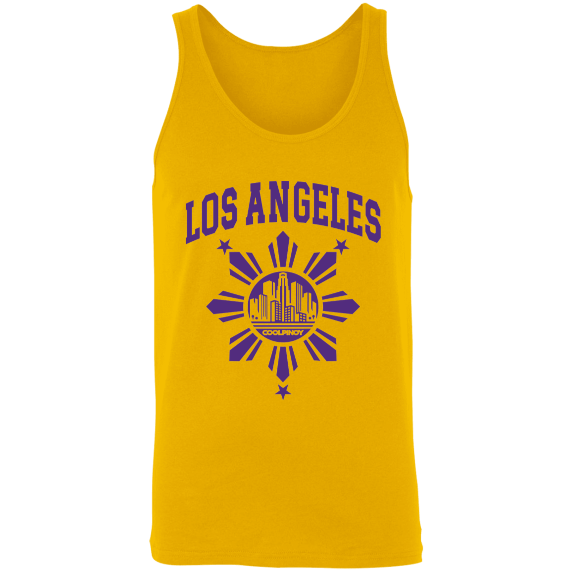 Los Angeles with Sun and Stars Unisex Cotton Tank Top