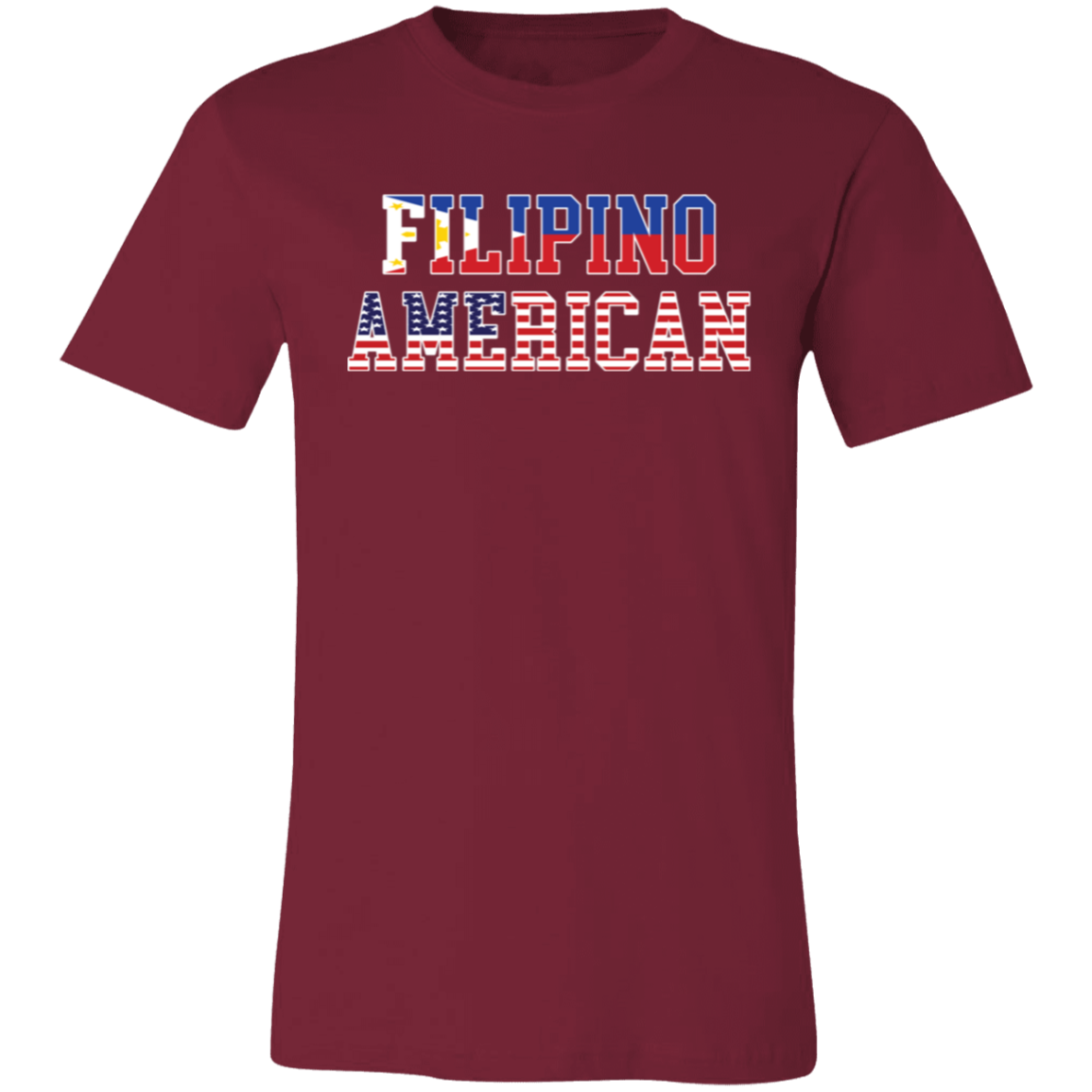 Filipino American Flags Unisex Jersey T-Shirt