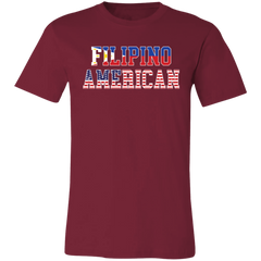 Filipino American Flags Unisex Jersey T-Shirt