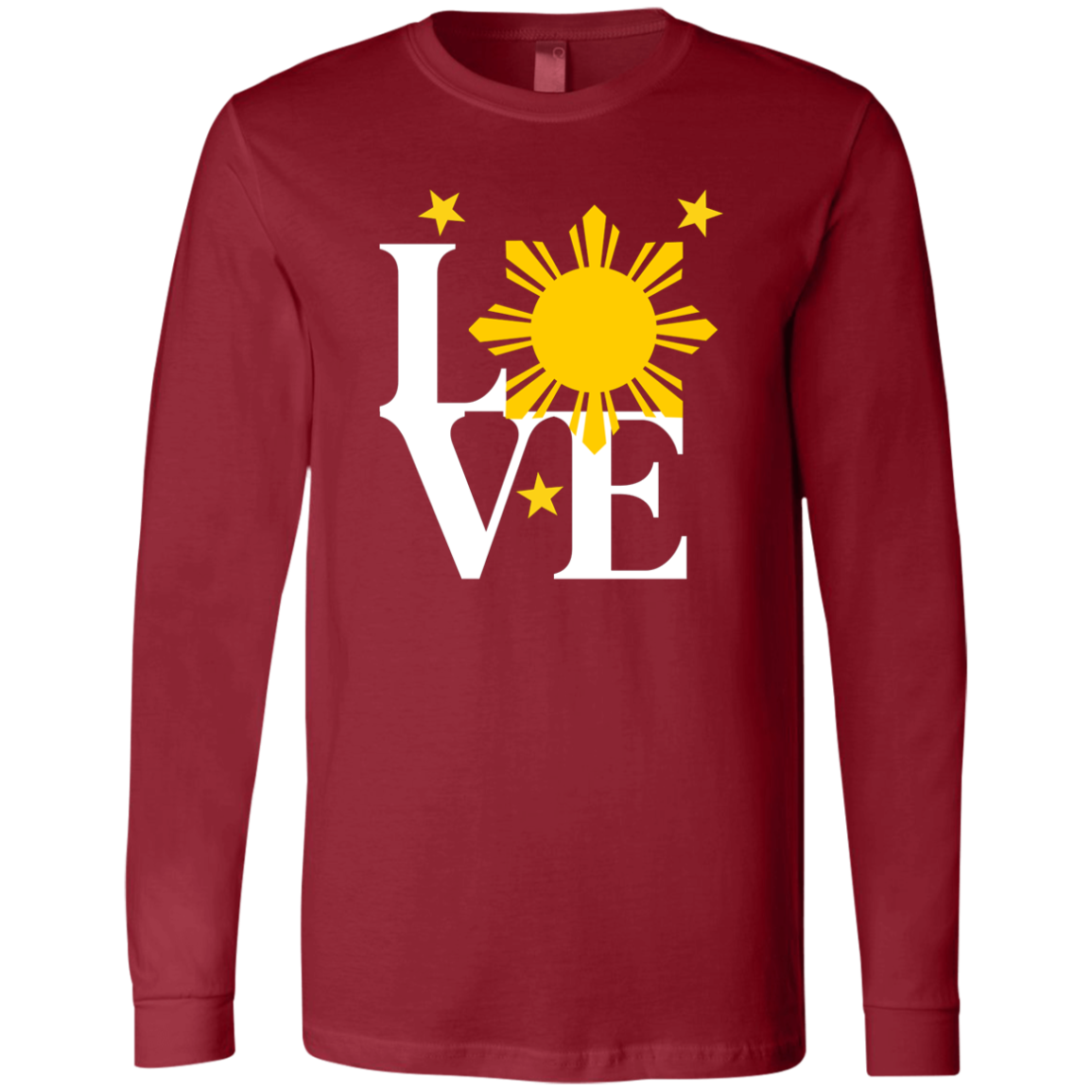 Love with Yellow Sun and Stars Unisex Jersey Long Sleeve T-Shirt