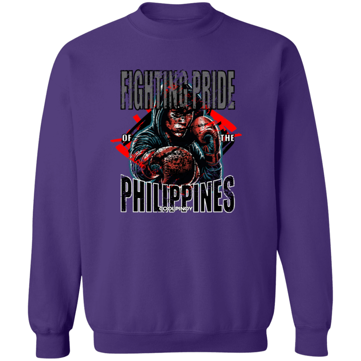 Fighting Pride Of The Philippines Boxing Unisex Crewneck Pullover Sweatshirt