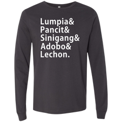 Lumpia Pancit Sinigang Adobo Lechon Mens Jersey Long Sleeve T-Shirt