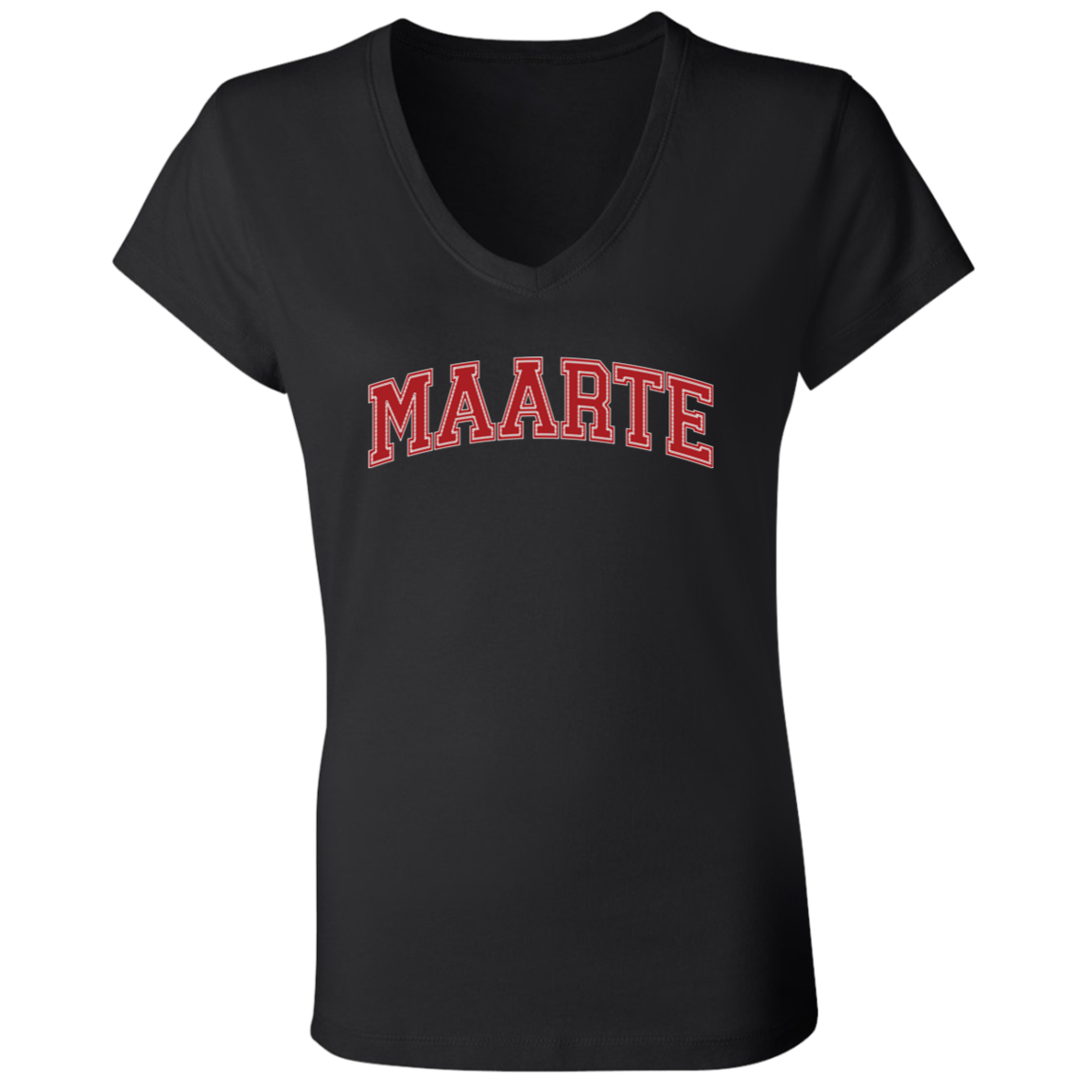 Maarte University Ladies Jersey V-Neck T-Shirt