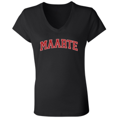 Maarte University Ladies Jersey V-Neck T-Shirt