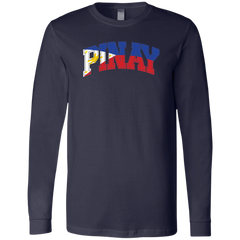 Pinay with Flag Embedded Unisex Jersey Long Sleeve T-Shirt