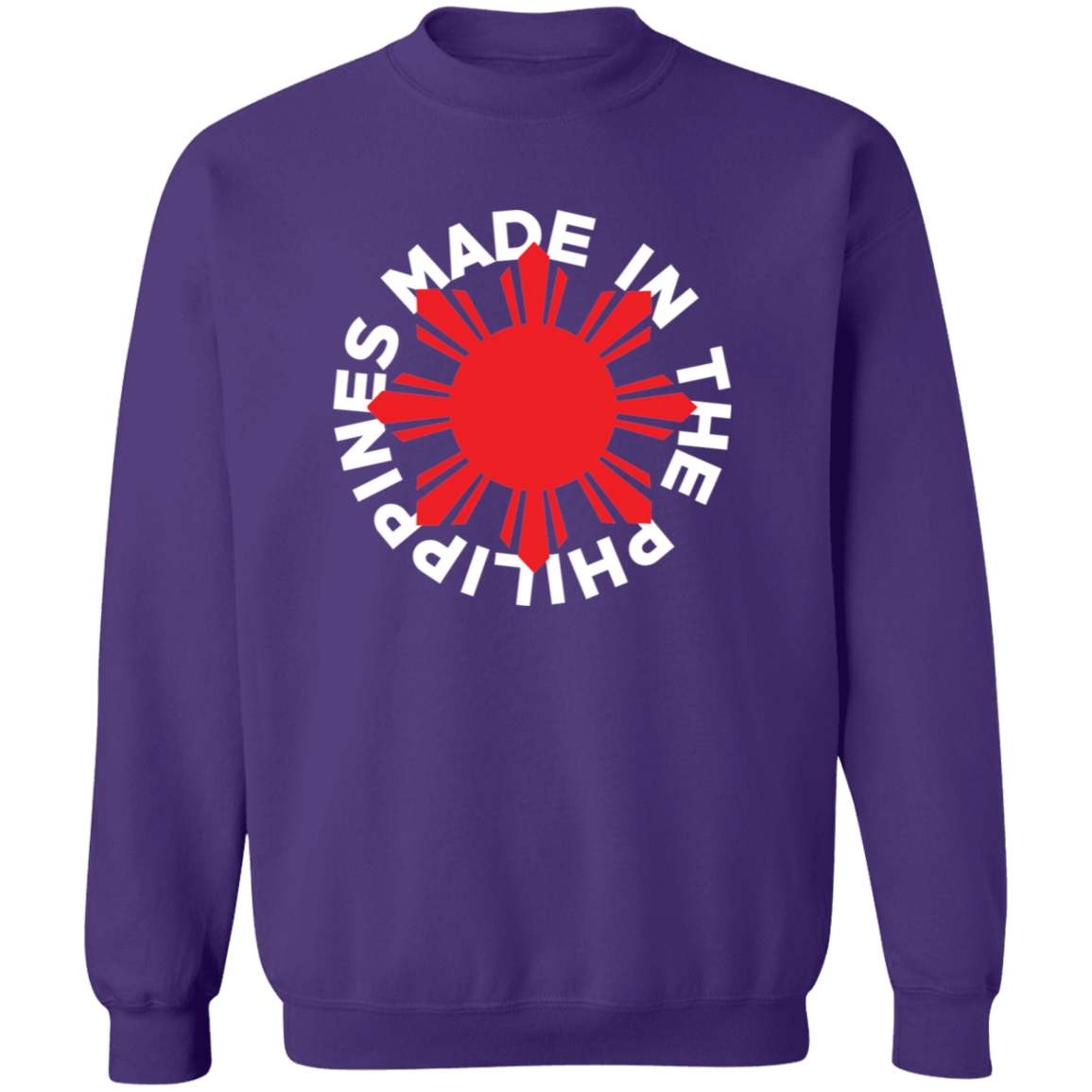 Made in the Philippines Red Sun Unisex Crewneck Pullover Sweatshirt