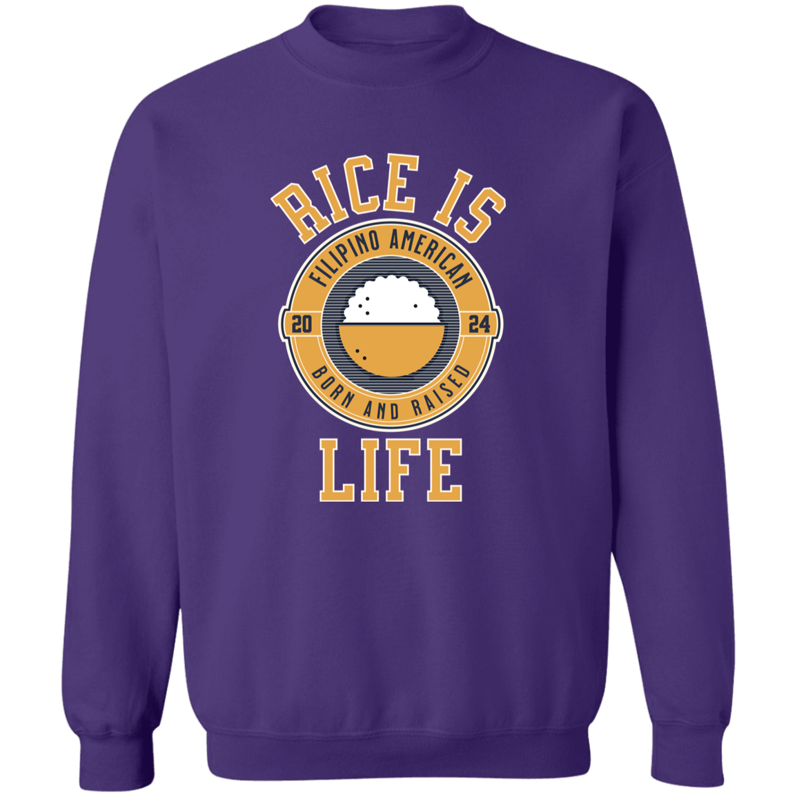 RIce is Life Unisex Crewneck Pullover Sweatshirt