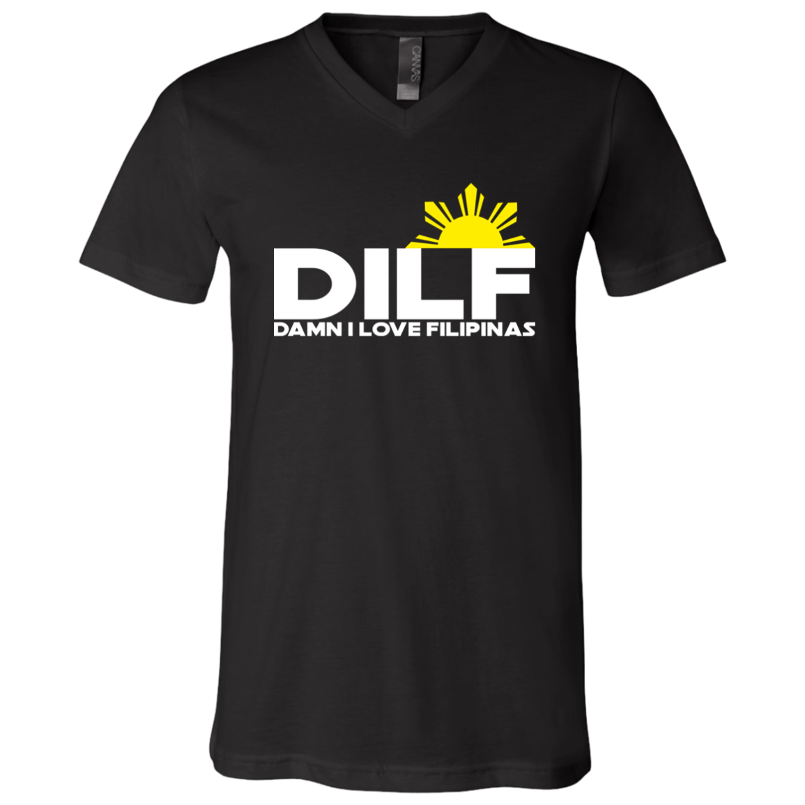 DILF Damn I Love Filipinas Unisex Jersey V-Neck T-Shirt