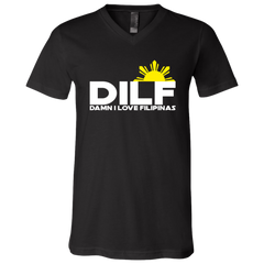 DILF Damn I Love Filipinas Unisex Jersey V-Neck T-Shirt